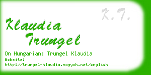 klaudia trungel business card